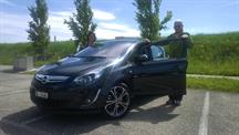 Familie Rebmann aus Frenkendorf mit ihrem Opel Corsa